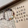 Pingente de Contas Espaçadoras Vintage Liga Desgastada Pássaro Lótus Trevo de Quatro Folhas Estrela Joias com Contas DIY Pulseira Metal