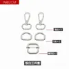 Acessórios para bolsa gancho de metal fivela de metal fivela quadrada fivela de alça de bolsa espessa fivela de anel D fivela de mochila fivela de ajuste fivela de bolsa de couro