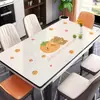 Mantel Individual, Sin Lavado, Resistente al Aceite, Impermeable, Resistente al Calor, Mantel Protector de Mesa Termoaislante, Mantel Rectangular para Mesa de Café de Vidrio Suave de PVC