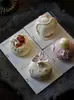 Base de Papel para Pastel Mousse Seis 2 Pulgadas Postre Francés Pastelería Caja para Pastel de Cumpleaños Set de Bandejas de Papel