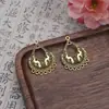 Xizang Prata Vintage Estilo Étnico Colar Pingente Pulseira Brincos Acessórios Feito à Mão DIY Joias Materiais de Prata Antiga