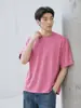 Camiseta de algodón puro de manga corta para hombre estilo vintage, corte holgado europeo y americano, adecuada para adolescentes, Amazon transfronterizo, 180G, marca americana de moda, venta al por mayor