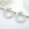 Pendientes de C-shape de Moda con Sentido de Diseño de Nicho para Mujer, Pendientes de Botón Versátiles y Modernos, Pendientes de Botón Geométricos, Joyería de Oreja Exquisita y Elegante para Mujer