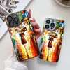 Aplicable a iPhone 17 Pro Max Chica del Paraguas Pintura Metálica Funda Protectora para Teléfono 17 Cobertura Total Agujeros Precisos 16 Vidrio