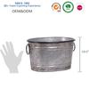 Cubo de hierro galvanizado pastoral para plantar borde grueso tipo cubo cubo galvanizado viejo cubo metálico rectangular cubo de hierro para plantar flores