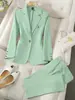 En Stock 2026 Nuevo Conjunto de Traje para Mujer para el Trabajo, Moderno Casual Estilo Europeo y Americano, Chaqueta y Pantalones de Dos Piezas de Corte Entallado