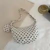 Bolsa de ombro com poá estilo coreano para mulheres, novo modelo 2026, bolsa transversal casual e descontraída para o dia a dia, bolsa de axila com alto acabamento para estudantes