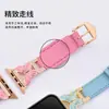 Adequado para Pulseira de Apple Watch S11Iwatch Pulseira de Couro com Borboleta Incrustada de Diamantes Pulseira de Smartwatch Moda