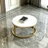 Juego de mesa de centro redonda retráctil simple para sala de estar, mesa de centro combinada deslizante minimalista para apartamentos de alquiler, mesa de té de ocio para sala de recepción, en stock