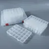 Caja de Almacenamiento de Plástico con Tapa de 24 Compartimentos Fijos para Fabricante, DIY, Multicompartimentos, para Piezas de Ferretería, Caja para Joyería y Cuentas