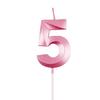 Vela decorativa para tarta de cumpleaños, chapada en oro, digital, plateada, rosa, exquisita vela digital para cumpleaños, suministro de fábrica.