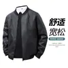 Nueva Chaqueta de Cuero Chaqueta de Cuero para Hombre Color Sólido 2025 Nueva