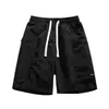 Pantalones Cortos de Trabajo Ligeros para Hombre, Verano Seda de Hielo Secado Rápido Estilo Americano Modernos Holgados Rectos Deportivos Casuales de Cinco Puntos para Hombre