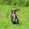 Ornamentos Animais para Exterior Escultura de Coelho em Resina Pátio Zodíaco Artificial Artesanato Decorativo