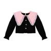 Conjunto de Falda de Moda Estilo Pequeña Chanel para Niñas Vestido de Primavera Moderno Conjunto de Dos Piezas de Malla Abullonada de Princesa para Primavera y Otoño Infantil