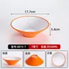 Tazón de Melamina para Uso Comercial, Tazón para Arroz y Fideos, Tazón para Sopa para Tiendas de Fideos, Tazón Espiral Bicolor Imitación Porcelana, Tazón Grande para Hot Pot Picante
