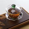 Tigela de três tampas de vidro de borosilicato grande tigela de chá portátil tigela de chá acessórios de cerimônia de chá kung fu tigela de jogo de chá