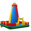 Escalada en roca inflable exterior pared de escalada inflable grande trampolín inflable para niños cuadrado puesto de parque castillo inflable