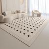 Alfombra sencilla de estilo chino de área grande y cobertura total para sala de estar, alfombra de terciopelo bucle de alta gama para el hogar, a prueba de frío, antideslizante, manta para mesa de té, para piso