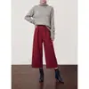 Pantalones Cortos de Lana de Cintura Alta Estilo Coreano Otoño 2026 para Mujer, Pantalones de Lana Nuevos, Transmisión en Vivo, Dropshipping Transfronterizo