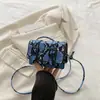 2025 Padrão Cobra Casual Retrô Feminina Nova Tendência Grande Capacidade Estilo Estrangeiro Bolsa de Ombro Única Bolsa Quadrada Pequena Transversal