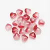 Colgante de cristal liso con forma de corazón y agujero mediano de 8 mm para accesorios de joyería DIY, pendientes, accesorios para collares, contraste degradado