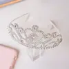 Presilhas de Cabelo para Casamento Atacado, Tiaras de Noiva com Cristal, Faixas de Cabeça para Aniversário de Meninas