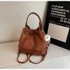 Bolso tipo cubo para mujer 2024 nuevo textura mate moda retro multiusos mochila de hombro bolsa casual de alto valor