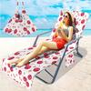Capa Exclusiva para Cadeira de Praia Transfronteiriça Capa de Microfibra para Cadeira de Praia Bolsa Impressão Digital 3D Série Frutas A partir de Uma Peça
