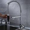 Grifo de Resorte Grande Extraíble Reemplazo de Boquilla Extraíble Cabezal Antisalpicaduras para Grifo Boquilla con Dos Salidas Galvanizada