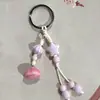 Llavero de Flor de Loto de Colores de Jingdezhen Colgante de Cerámica Estilo Étnico Accesorios para Puestos del Mercado Nocturno Artísticos Tejidos Venta al por mayor