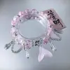 Pulseira de Contas Cauda de Peixe de Cristal, Super Delicada, Estilo Novo, Exquisita, De Alta Qualidade, Versátil, Presente para Melhor Amiga, Joia Doce para Estudantes