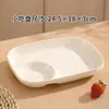 Plato para snacks con platito para vinagre, plato dividido de estilo japonés para el hogar, plato creativo anti-caídas, plato rectangular para dumplings, plato para platos