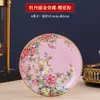 Plato para Escupir Huesos de Cerámica Esmaltada Dorada Plato de Aperitivos de Mesa de Hotel Jingdezhen Plato Pequeño para Dieta en Casa