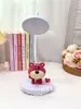 Luminária de Mesa Coração de Menina Lâmpada de Estudo Proteção para os Olhos Touch Recarregável por USB Luminária Noturna Giratória 360 Graus Luminária de Cabeceira de Quarto