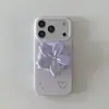 Funda con Pedrería en Forma de Corazón Adecuada para iPhone 17 Pro Max, Soporte Magnético Simple para 16/17 Pro, Funda para Teléfono iPhone 15/17