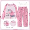Novos Pijamas Infantis para Meninas Tailândia Manga Longa Finos Roupas de Casa para Meninos Terno Primavera e Outono