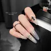 Accesorios para Uñas con Circonita Cruzada Estilo Punk Oscuro Retro Corazón Gótico Pedrería para Uñas Diamante Incrustado 3D Accesorios Venta al por Mayor