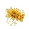 Anillo cerrado soldado de oro real de 18 quilates bañado en cobre, anillo de cobre de retención de color oro de 14 quilates, anillo plano, anillo de conexión para pulsera y aretes DIY