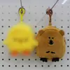 Bolsa de monedas de muñeca de koala linda, colgante de peluche de pollo lindo, bolsa para auriculares, cinturón de transporte, almacenamiento, mini billetera