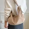 Bolso de Felpa de Gamuza de Alta Gama Plegado para Mujer 2026 Nuevo Otoño Gran Capacidad Bolso de Hombro Único Bolso de Mano Retro para el Trabajo