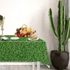 Toalha de Mesa Pe Grama Verde Novo Produto Transfronteiriço Festa de Aniversário Decoração de Festa Toalha de Mesa Descartável À Prova d'Água e de Óleo Tamanho Grande