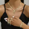 Acessórios de colar de pérolas transfronteiriços mais vendidos para mulheres, brincos de nicho de luxo leve da moda, design de pulseira de noiva, joias de alta qualidade