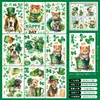 Santo Irlandês Personalizado. Adesivos de Janela para o Dia de São Patrício, Adesivos Fofos de Animais e Trevo de Quatro Folhas, Adesivos Decorativos de Parede para Lojas