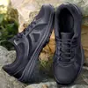 Novos Sapatos de Treino Masculinos Preto Ultraleves Sapatos de Treinamento Físico para Bombeiros Verão Respiráveis Sapatos de Corrida para Caminhada e Montanhismo ao Ar Livre