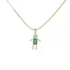 Pendente de Doze Pedras de Nascimento Mais Vendido da Amazon para Meninos e Meninas Feminino Banhado a Ouro Zircônia Mini Lindo Pingente