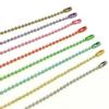 Ventas Directas de Fábrica de Cadenas de Cuentas de Colores para Electroforesis, Cadenas de Colgante de Joyería de Moda, Cadenas de Cuentas Onduladas Pintadas, Se Puede Emitir Factura