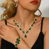 Vestido de Novia Vestido de Noche Collar Pendientes Pulsera Juego de Tres Piezas Accesorios Cadena para Clavícula Juego de Joyería para Mujer Venta al por Mayor