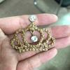 Agarra Corona Pequeña Brillante de Diamantes Accesorios de Corona de Aleación Accesorios Hechos a Mano para el Cabello Material para Tocado Accesorios de Lazo