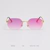 D034 Gafas de Sol de Película Color Metal Retro Ins de Celebridad de Internet Europeo y Americano Moda Femenina Personalidad Gafas de Sol sin Marco Hombres